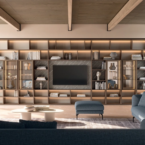 Parete Attrezzata Speed Rovere Terra di Dall'Agnese