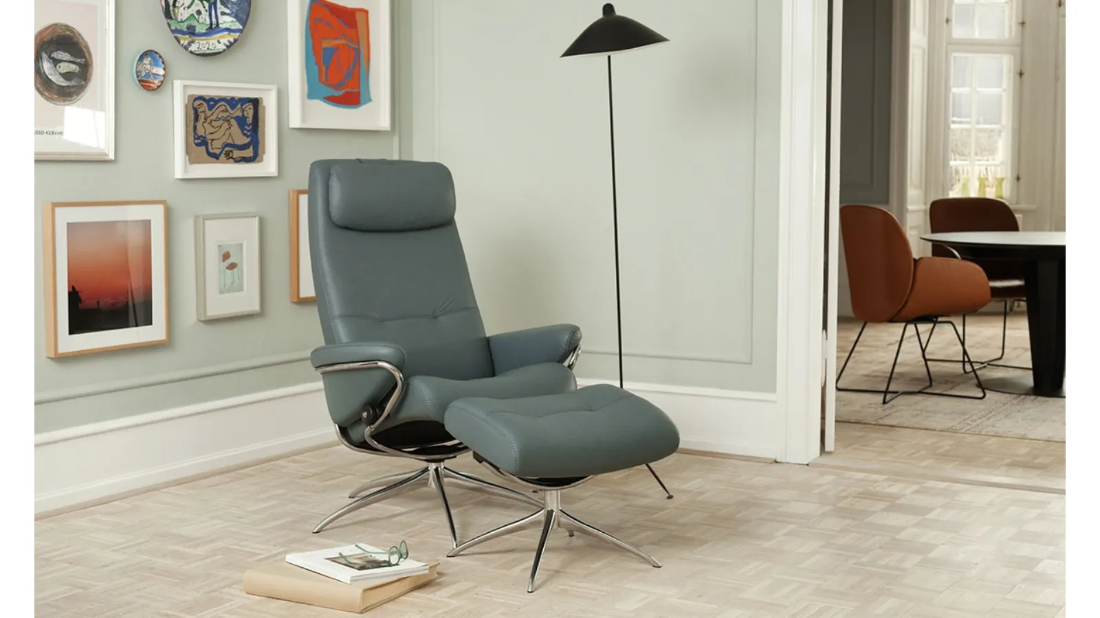 Poltrona relax in pelle Berlin Alto di Stressless