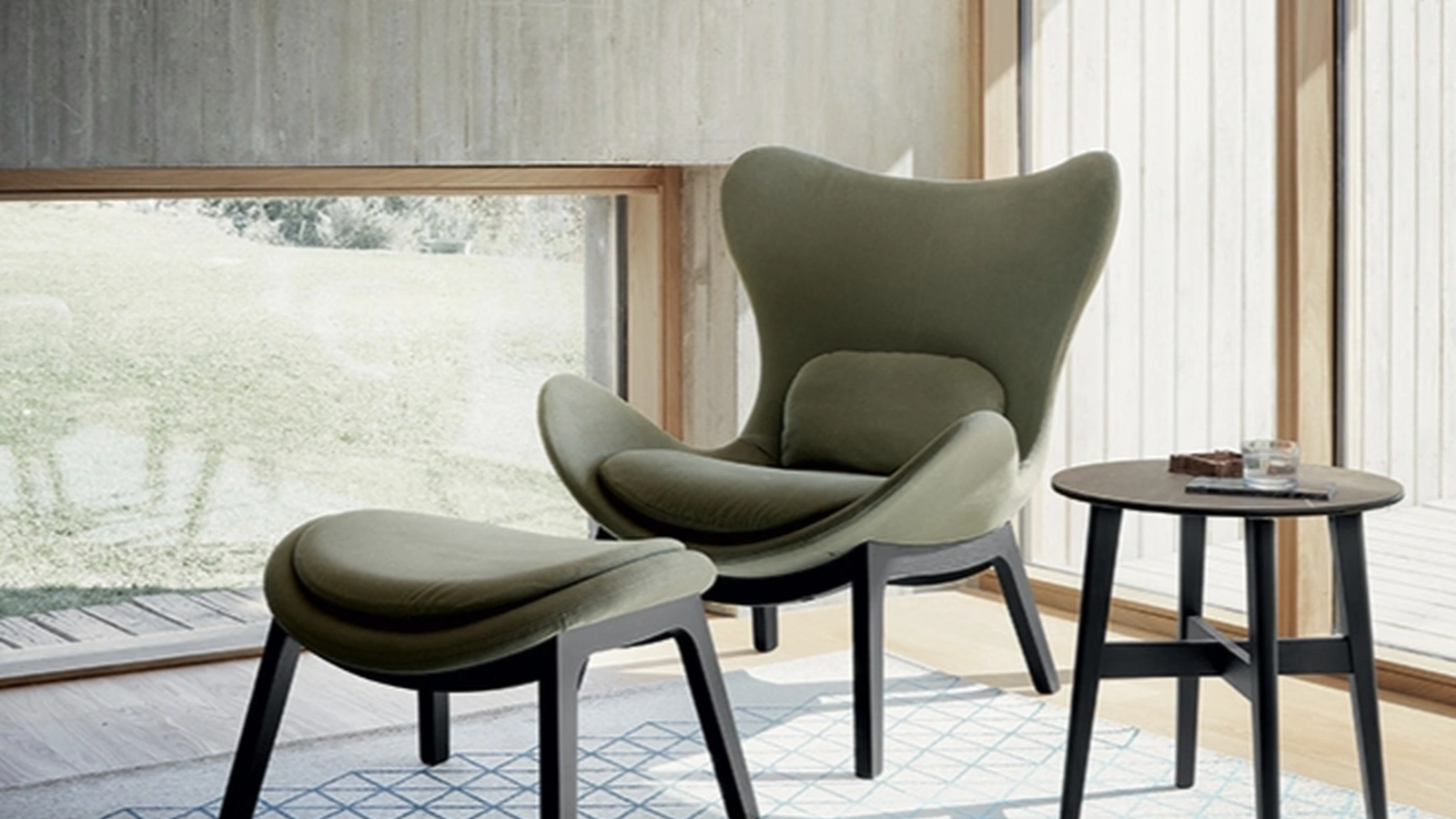 Poltrona Lazy in tessuto di Calligaris