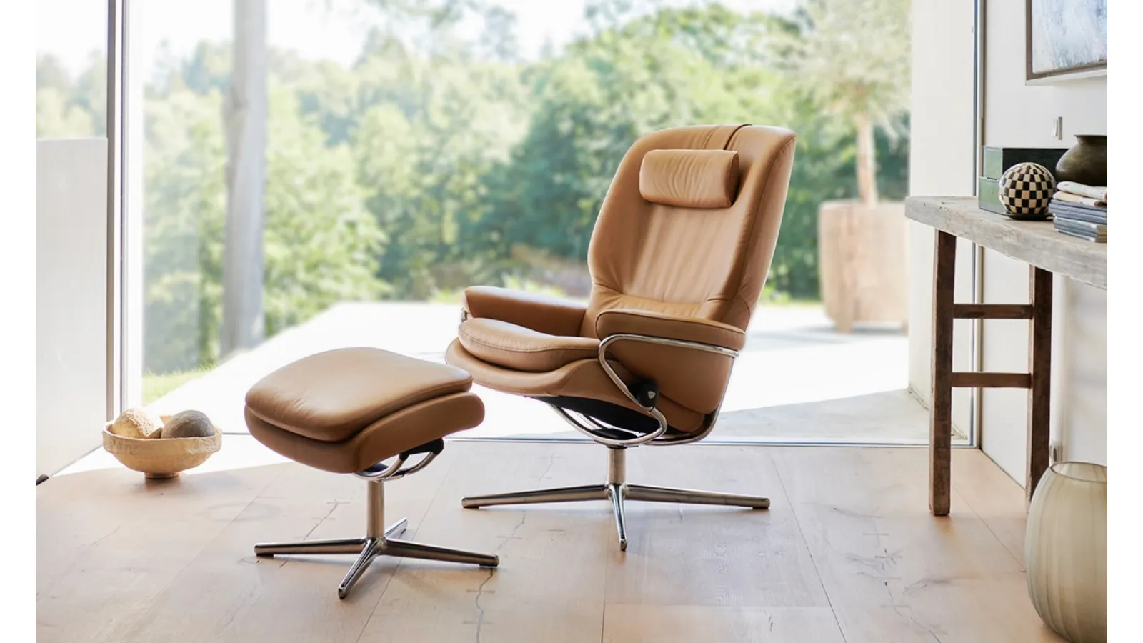 Poltrona in pelle Rome Alto di Stressless