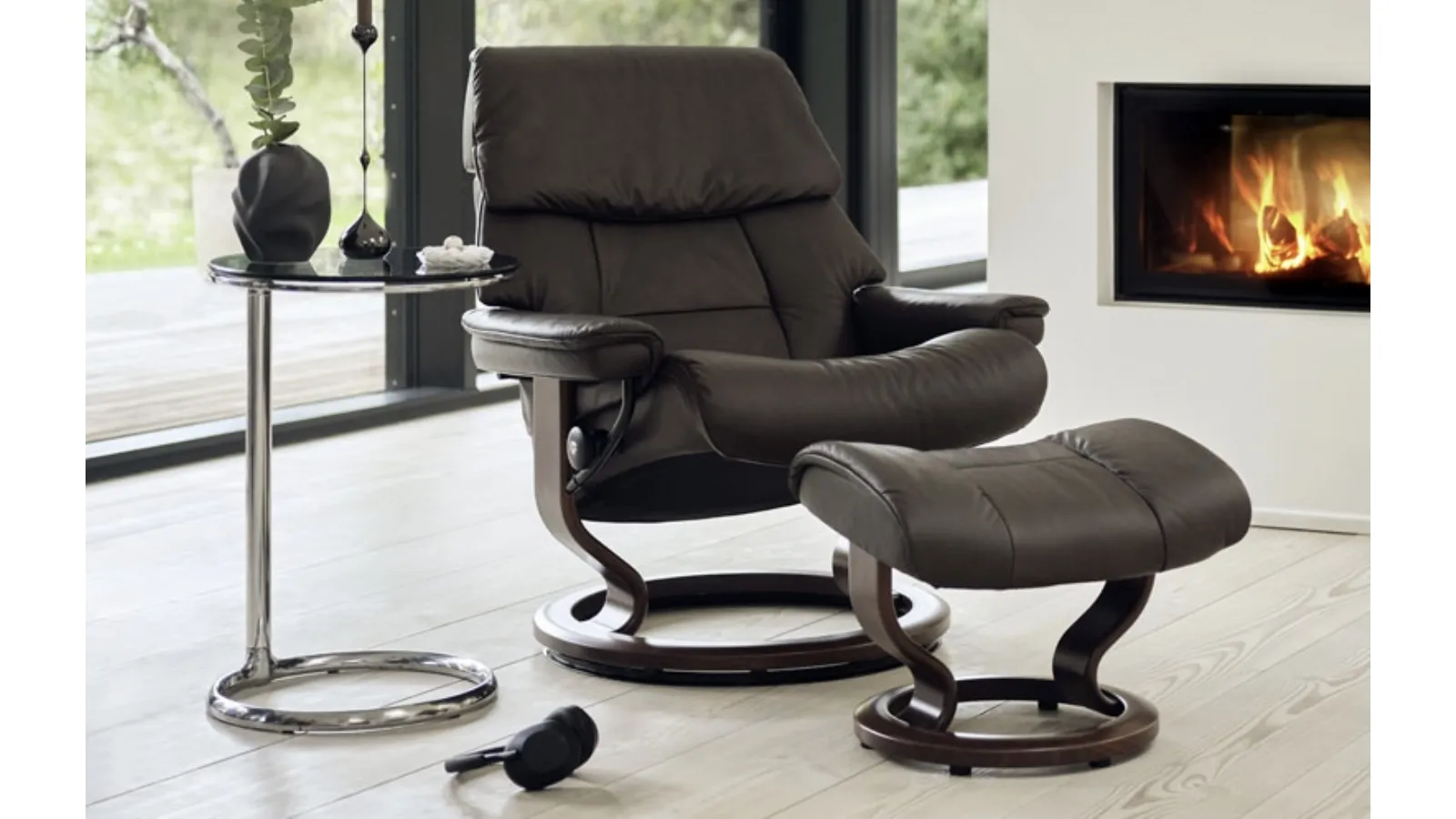 Poltrona relax in pelle Ruby di Stressless