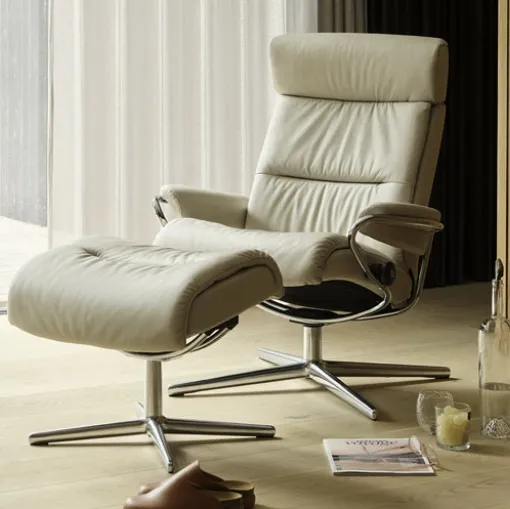 Poltrona Tokyo Basso in pelle morbida di Stressless