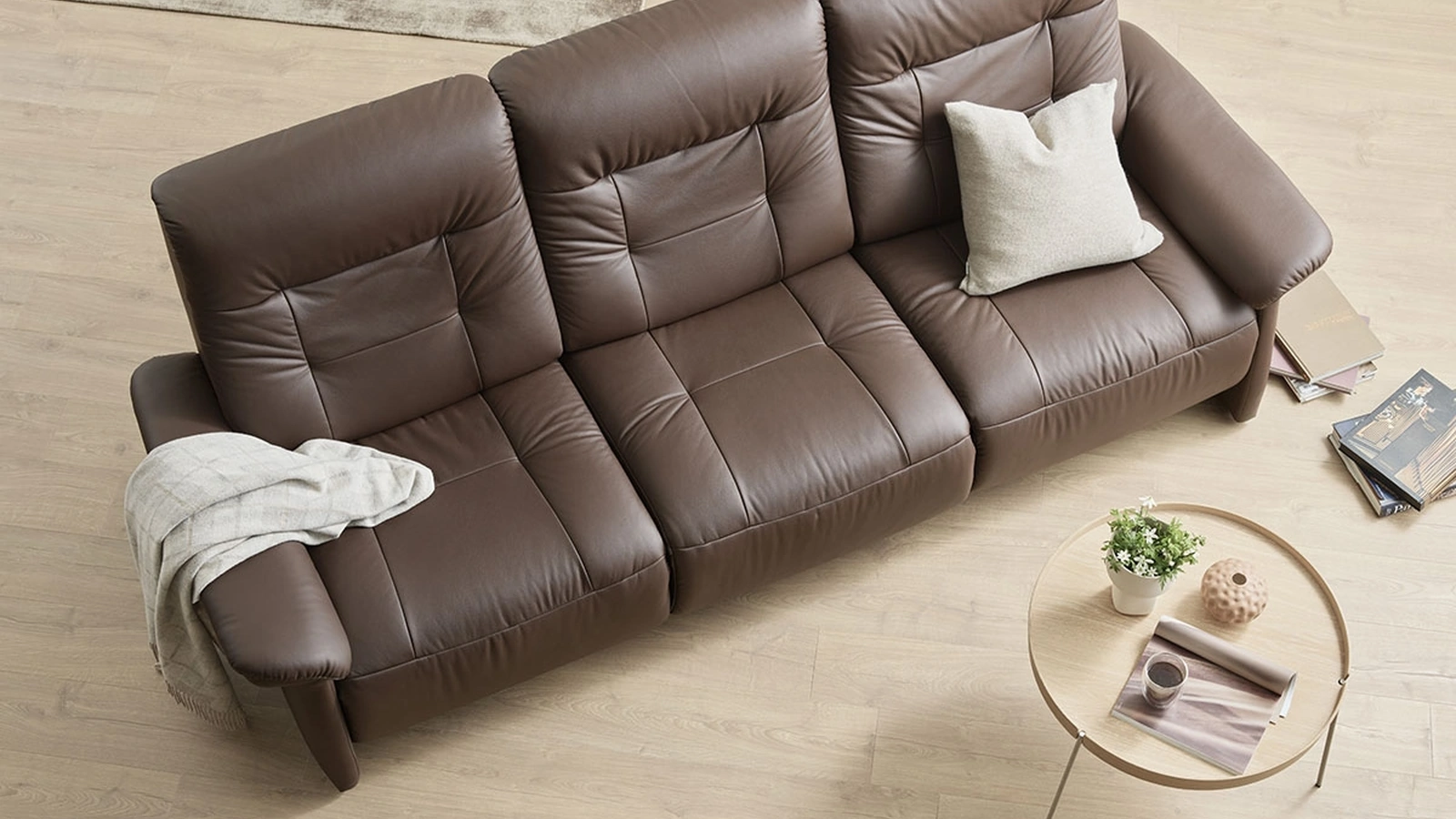 Divano relax lineare in pelle Mary di Stressless