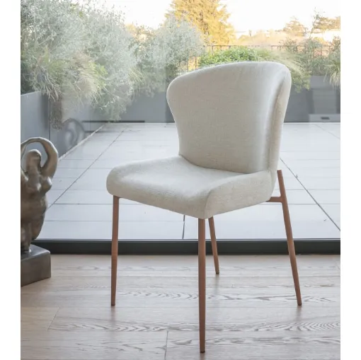 Sedia Aurora in tessuto imbottito di Altacom