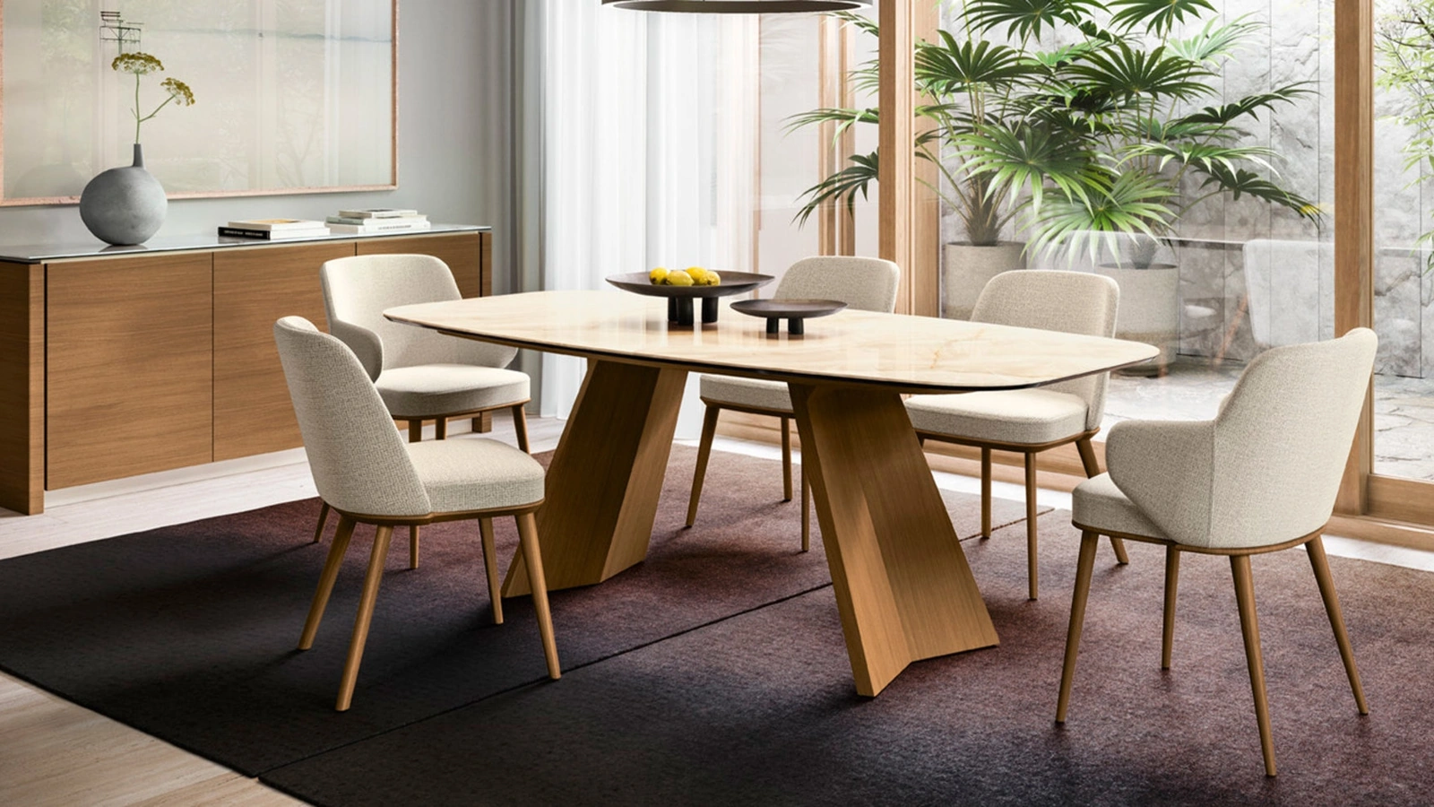 Sedia in tessuto Foyer di Calligaris