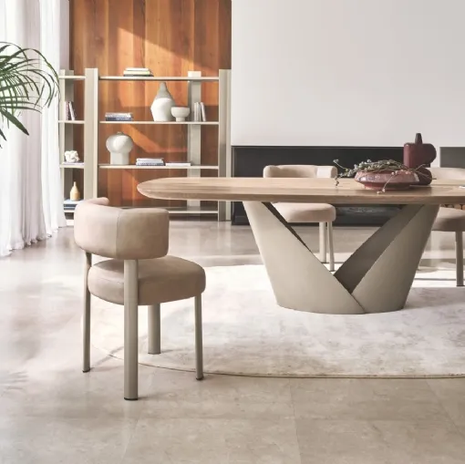 Sedia in pelle Glen di Calligaris
