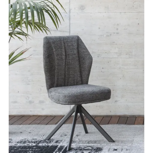 Sedia Mirabel in tessuto imbottito di Altacom