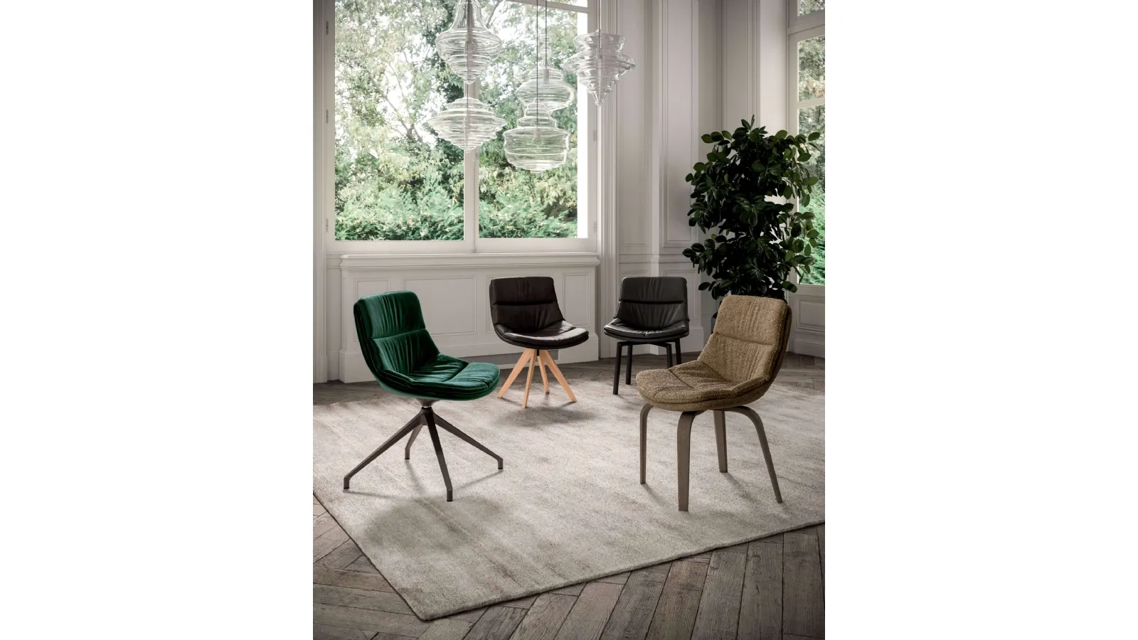 Sedia Siria in pelle di Ozzio