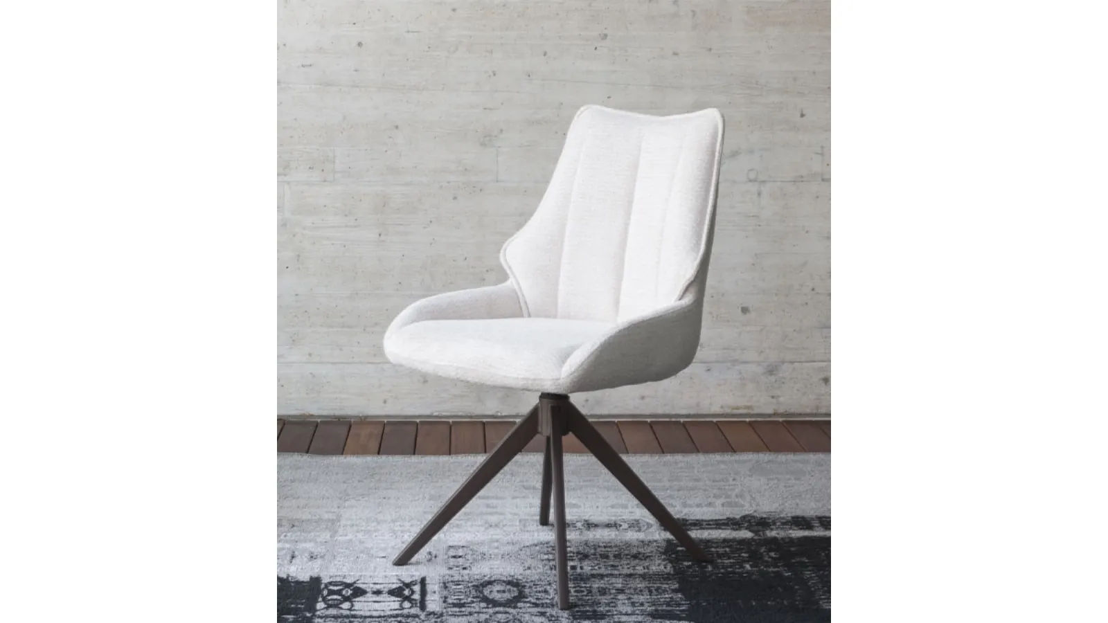 Sedia Raya in tessuto imbottito di Altacom