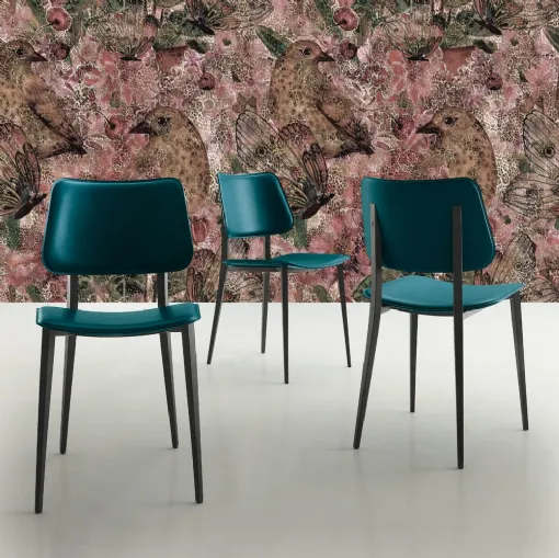 Sedia Sandy in cuoio rigenerato di Ponti Terenghi