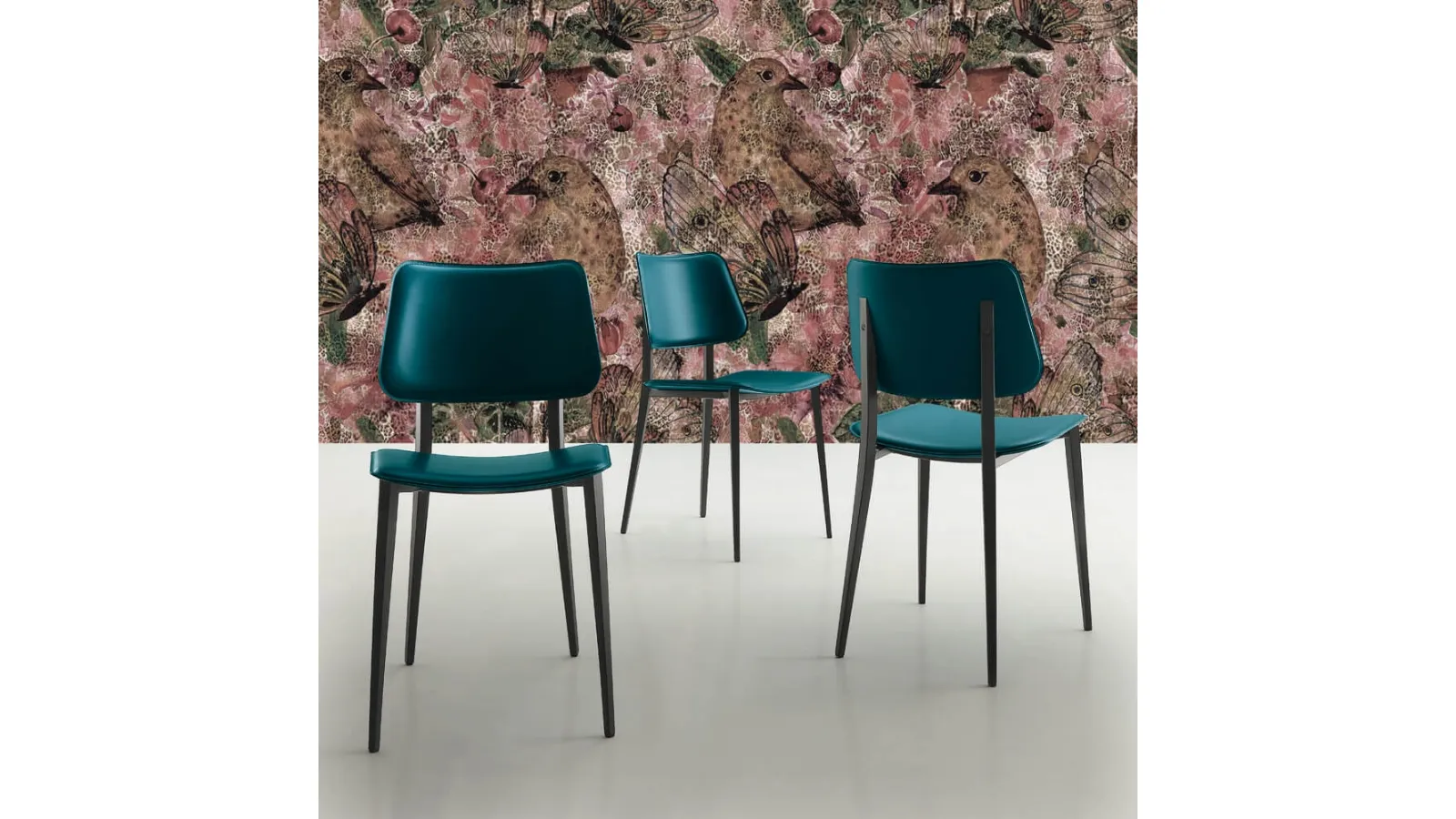 Sedia Sandy in cuoio rigenerato di Ponti Terenghi