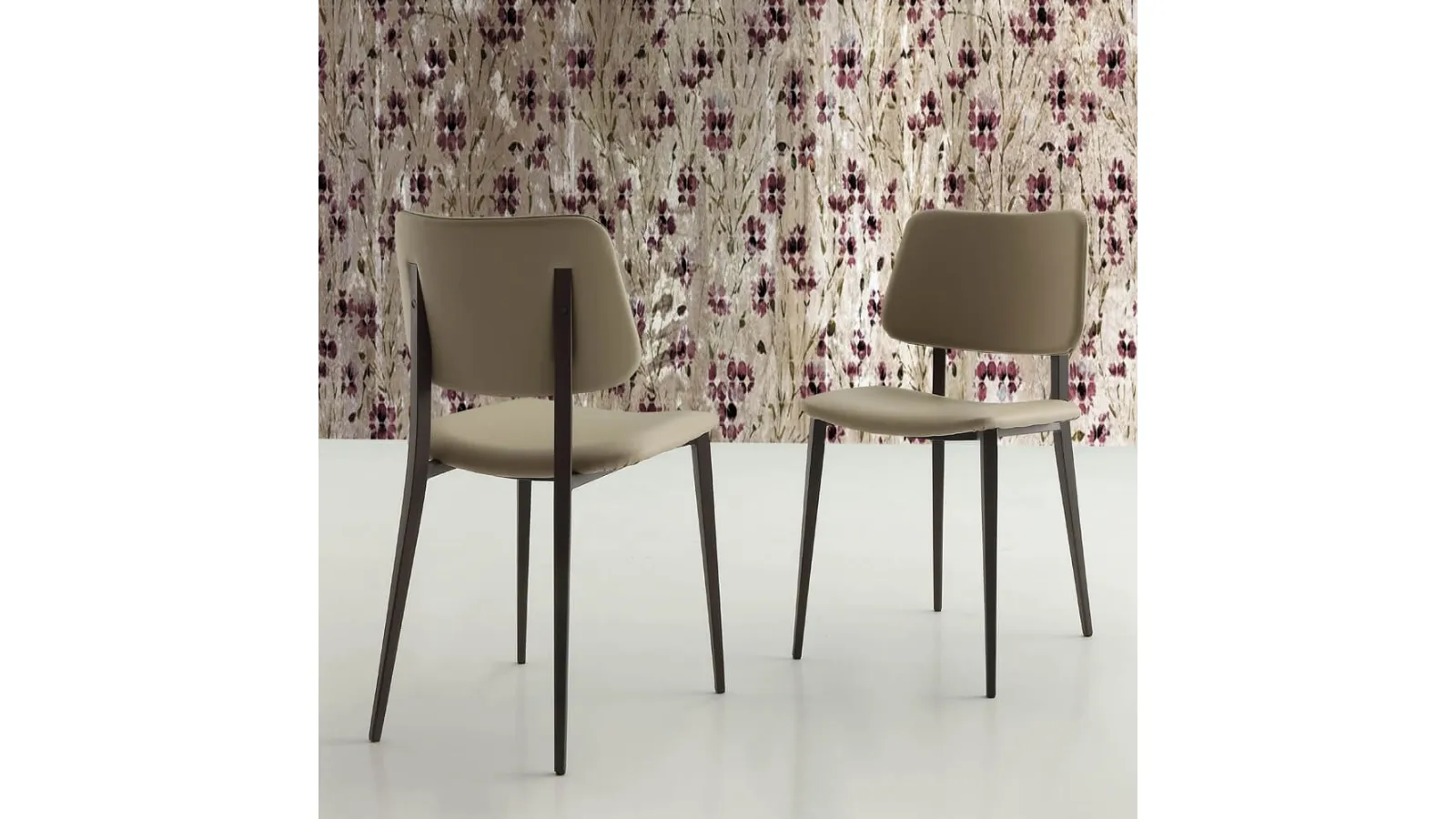 Sedia Sandy in cuoio rigenerato di Ponti Terenghi