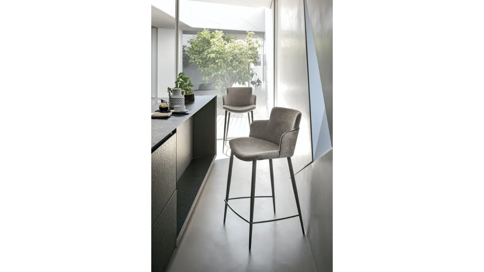 Sgabello Carol in ecopelle di Sedit