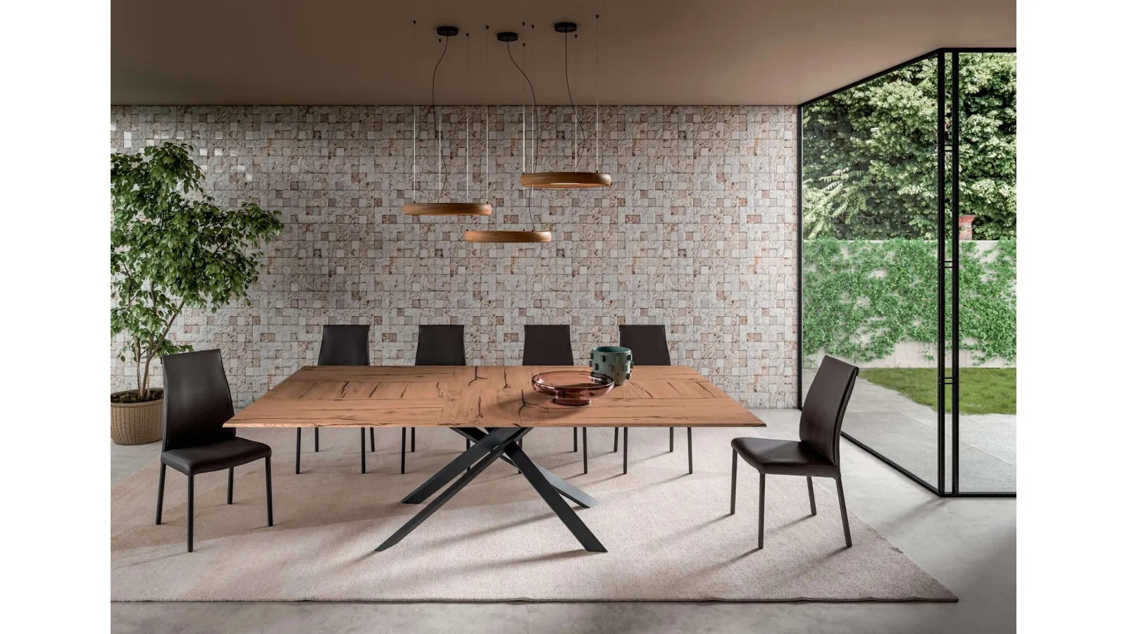 Tavolo allungabile e allargabile 4x4 in legno di Ozzio