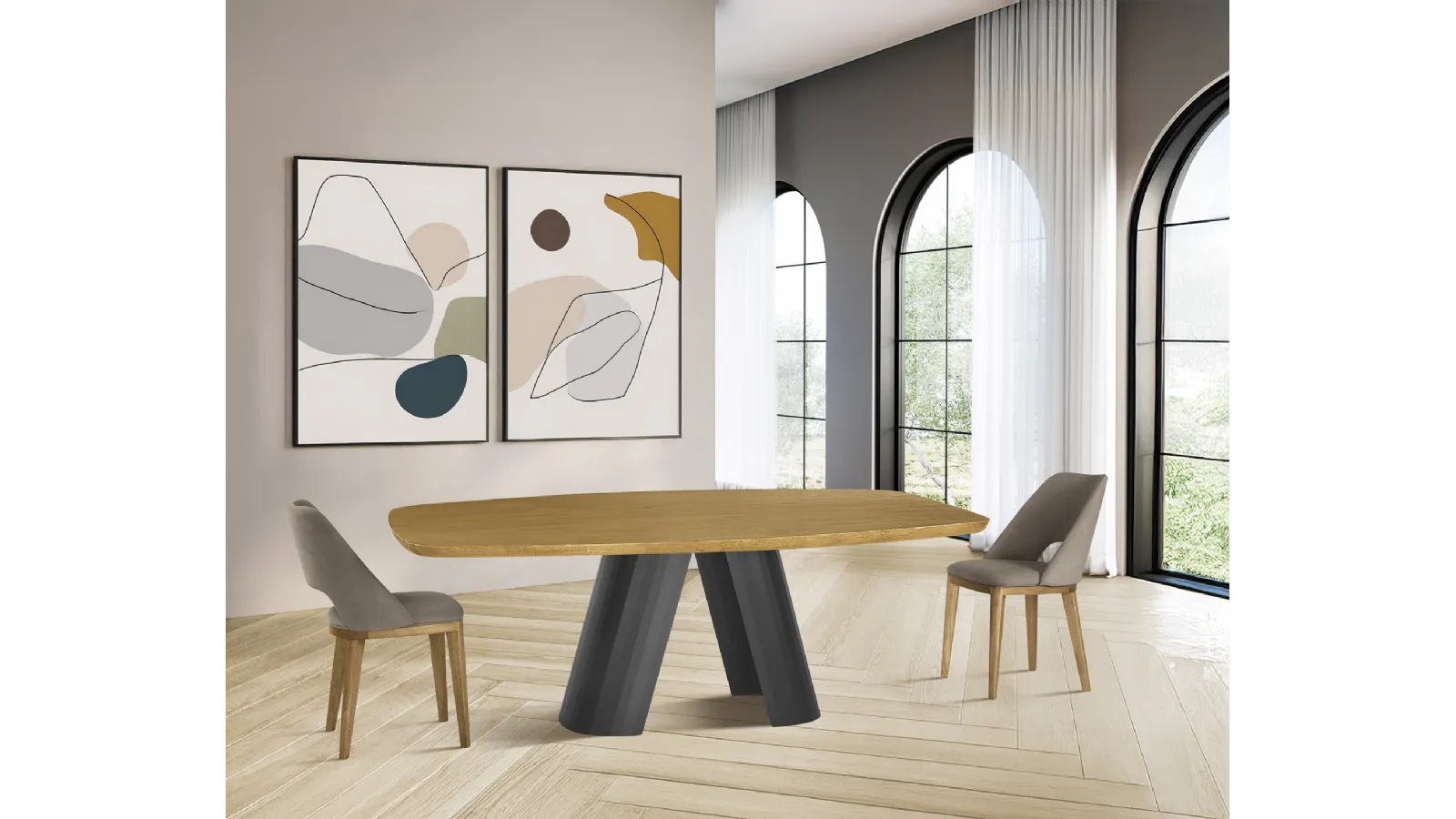 Tavolo a botte in legno Arcos di FGF Mobili