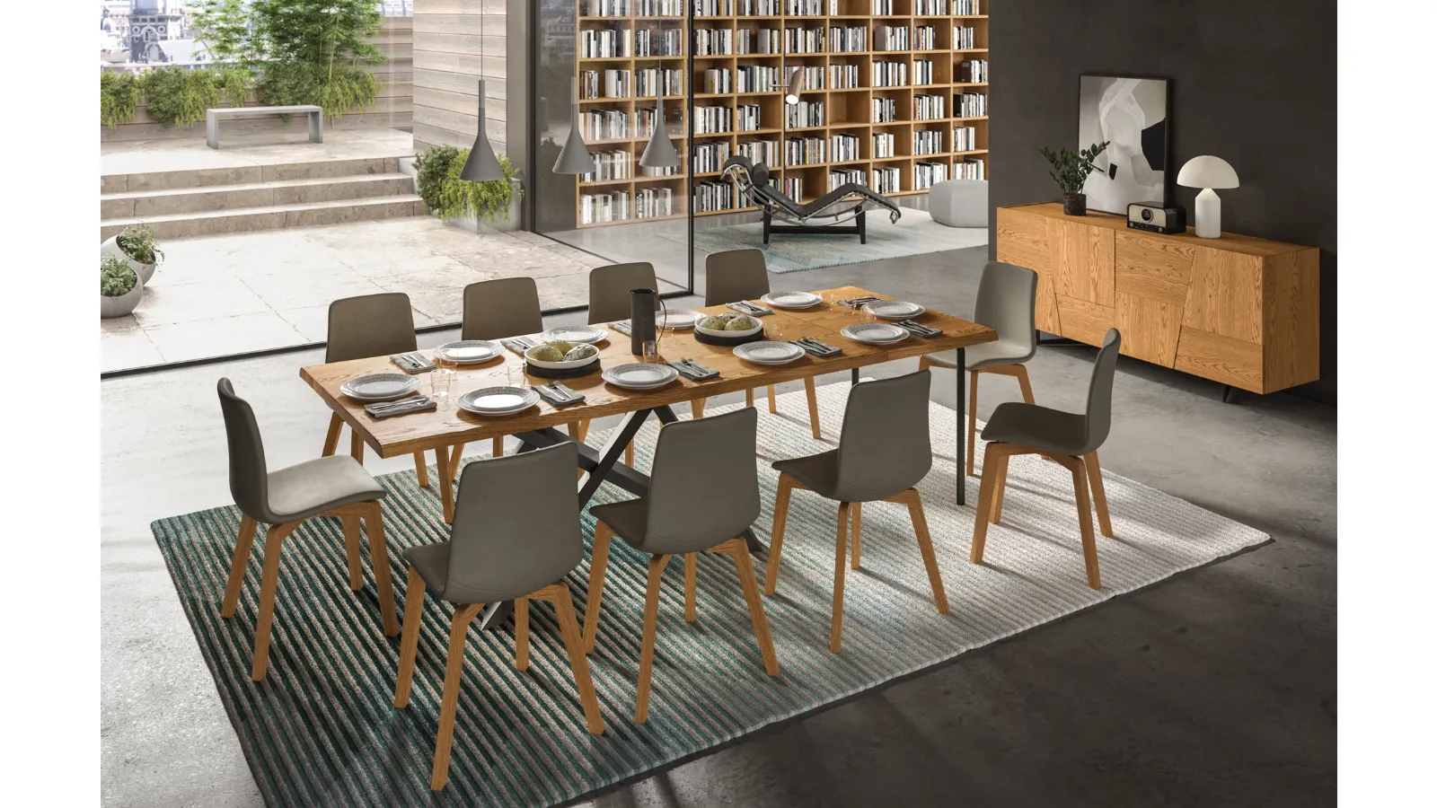 Tavolo Crossing estensibile di FGF Mobili