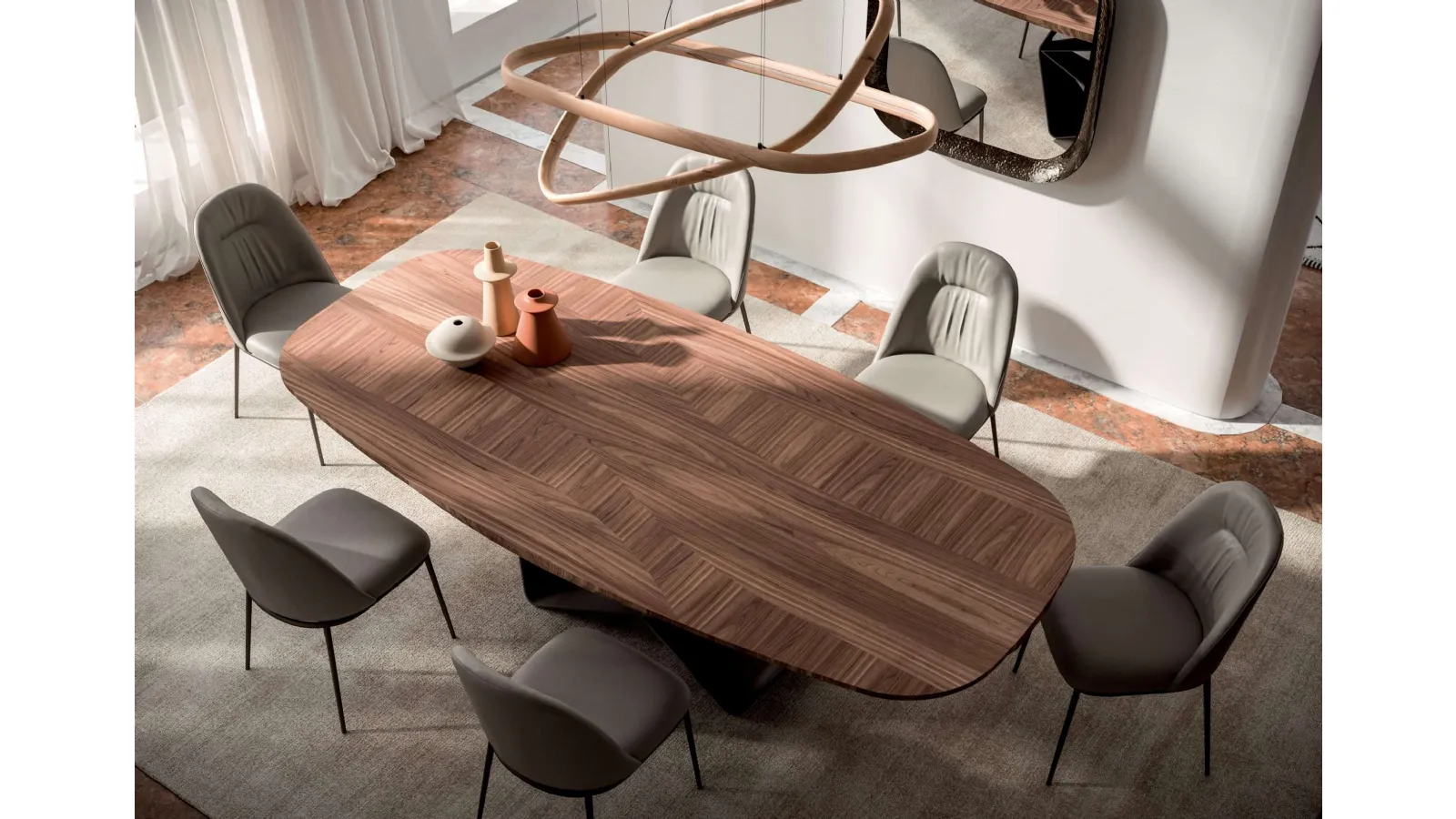 Tavolo Gem in legno di Ozzio