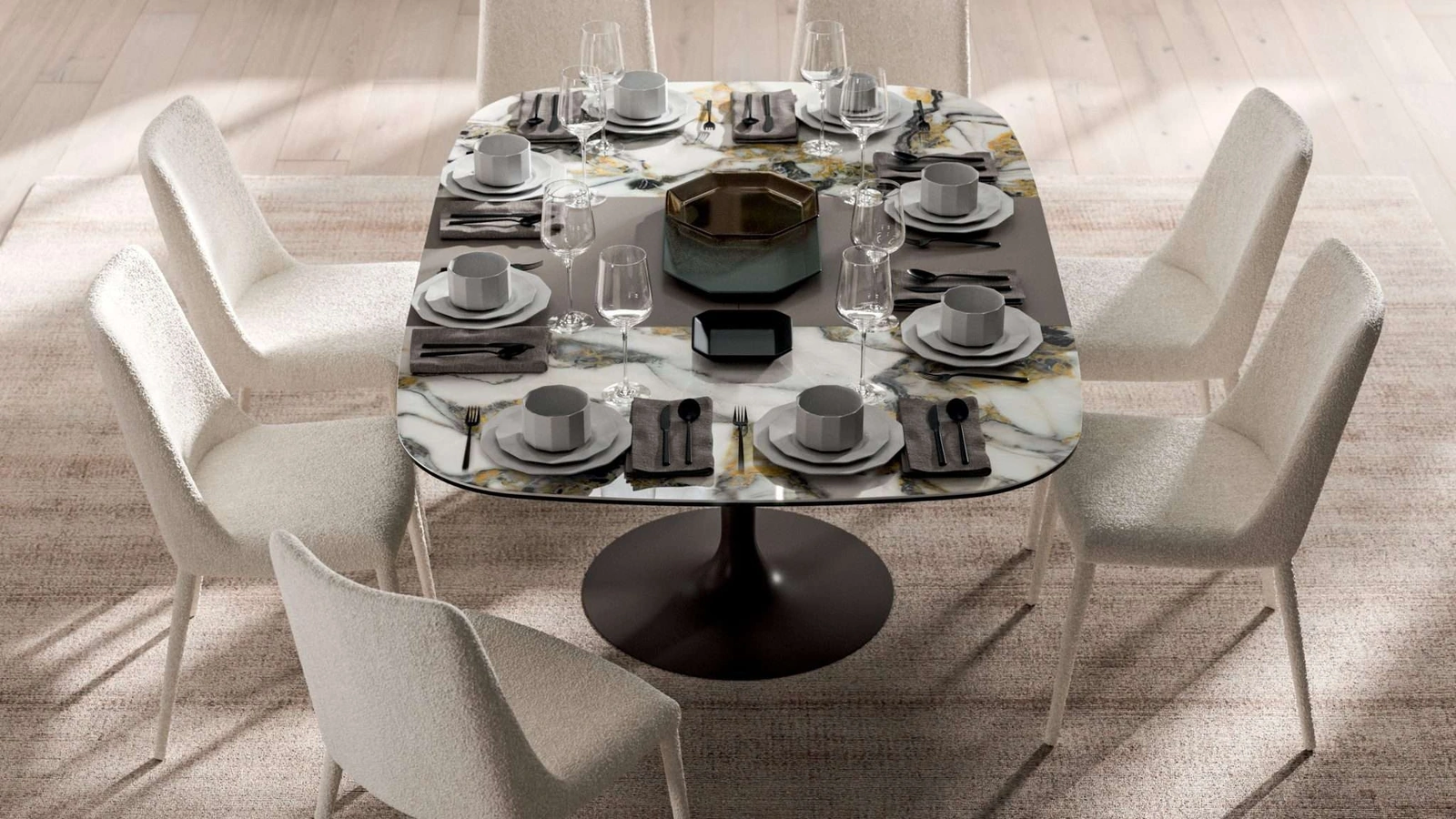 Tavolo quadrato allungabile Bravo di Ozzio