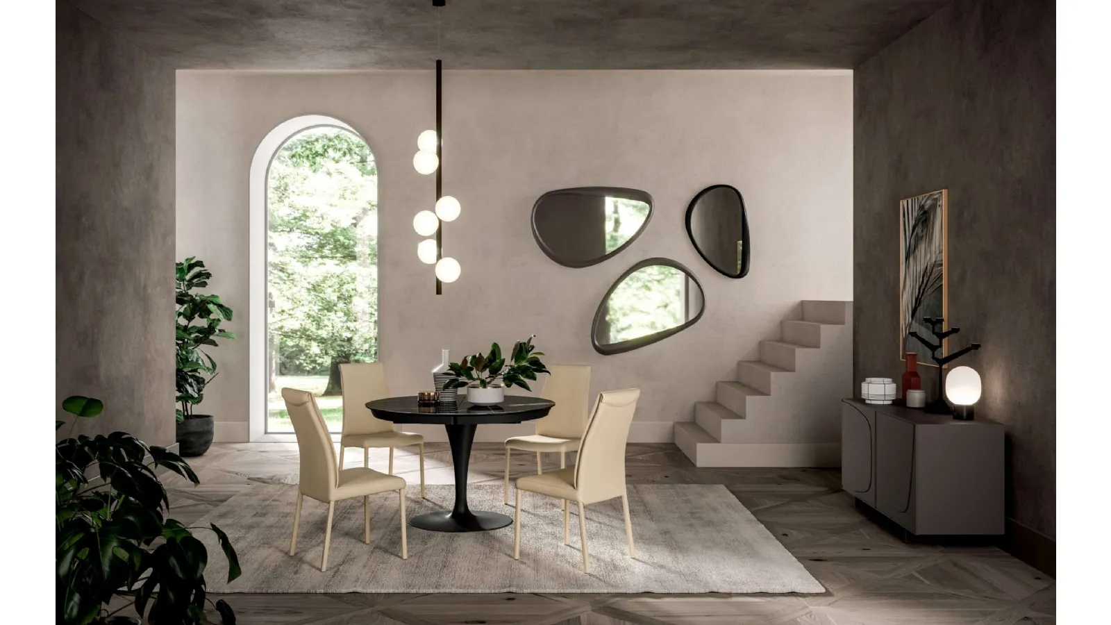 Tavolo rotondo allungabile Eclipse di Ozzio