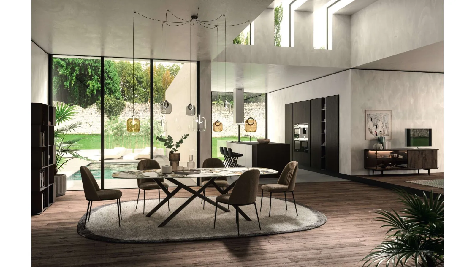 Tavolo fisso Random di Ozzio