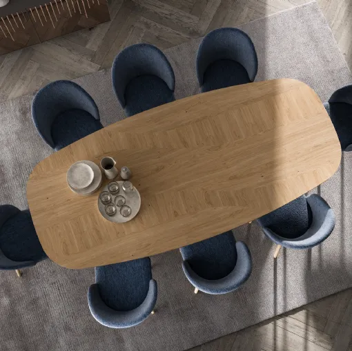 Tavolo fisso in legno Random di Ozzio