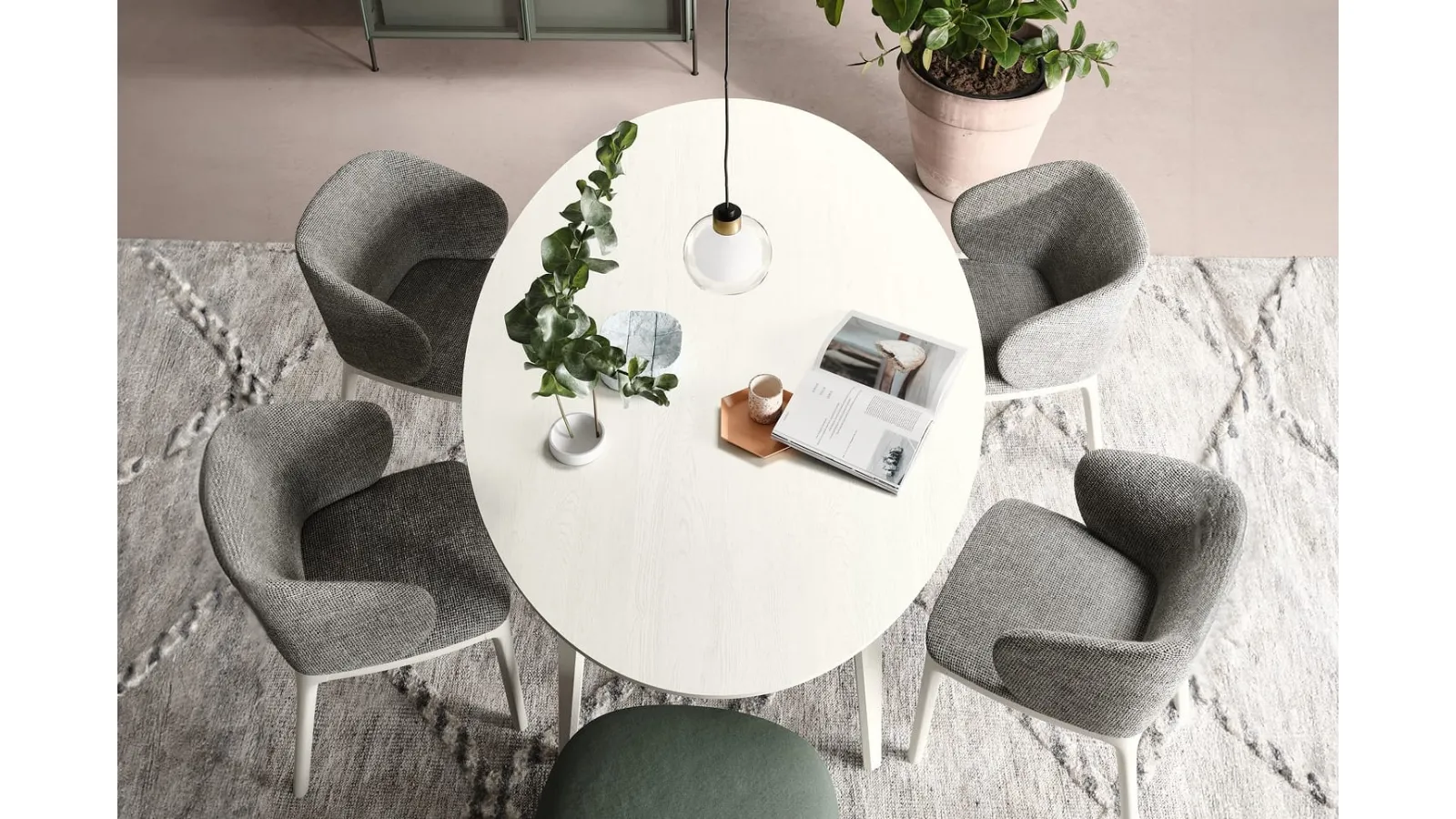 Tavolo Rea in Rovere Bianco di Novamobili