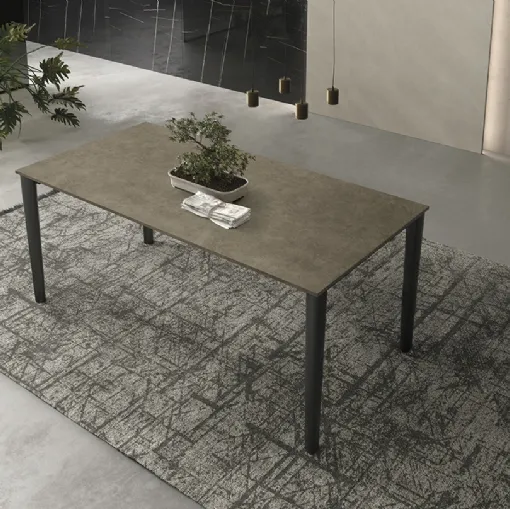 Tavolo fisso Yago in ceramica fokos terra di Sedit