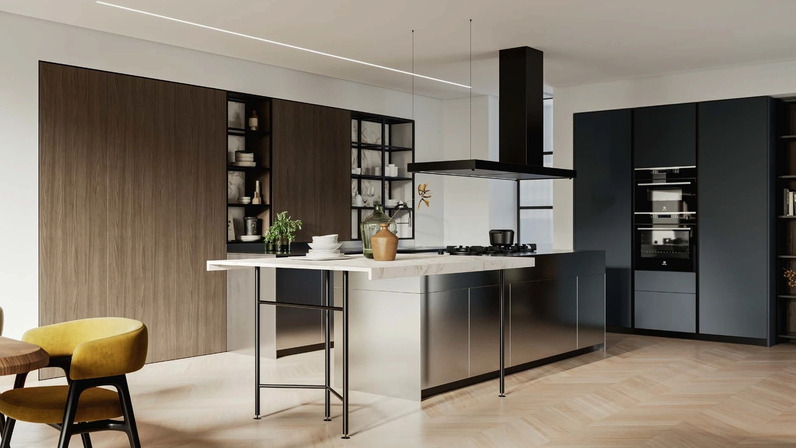 Cucina Design con isola All-Around D23 01 di Doimo Cucine