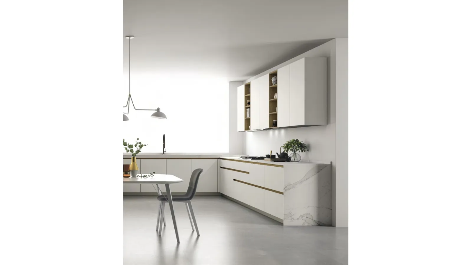 Cucina Design angolare Aspen composizione 3 di Doimo Cucine