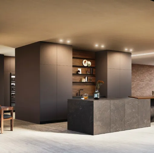 Cucina Design con penisola Aspen D23 progetto 1 di Doimo Cucine