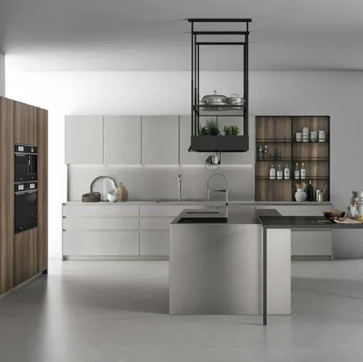 Cucina Design con isola Aspen composizione 1 di Doimo Cucine