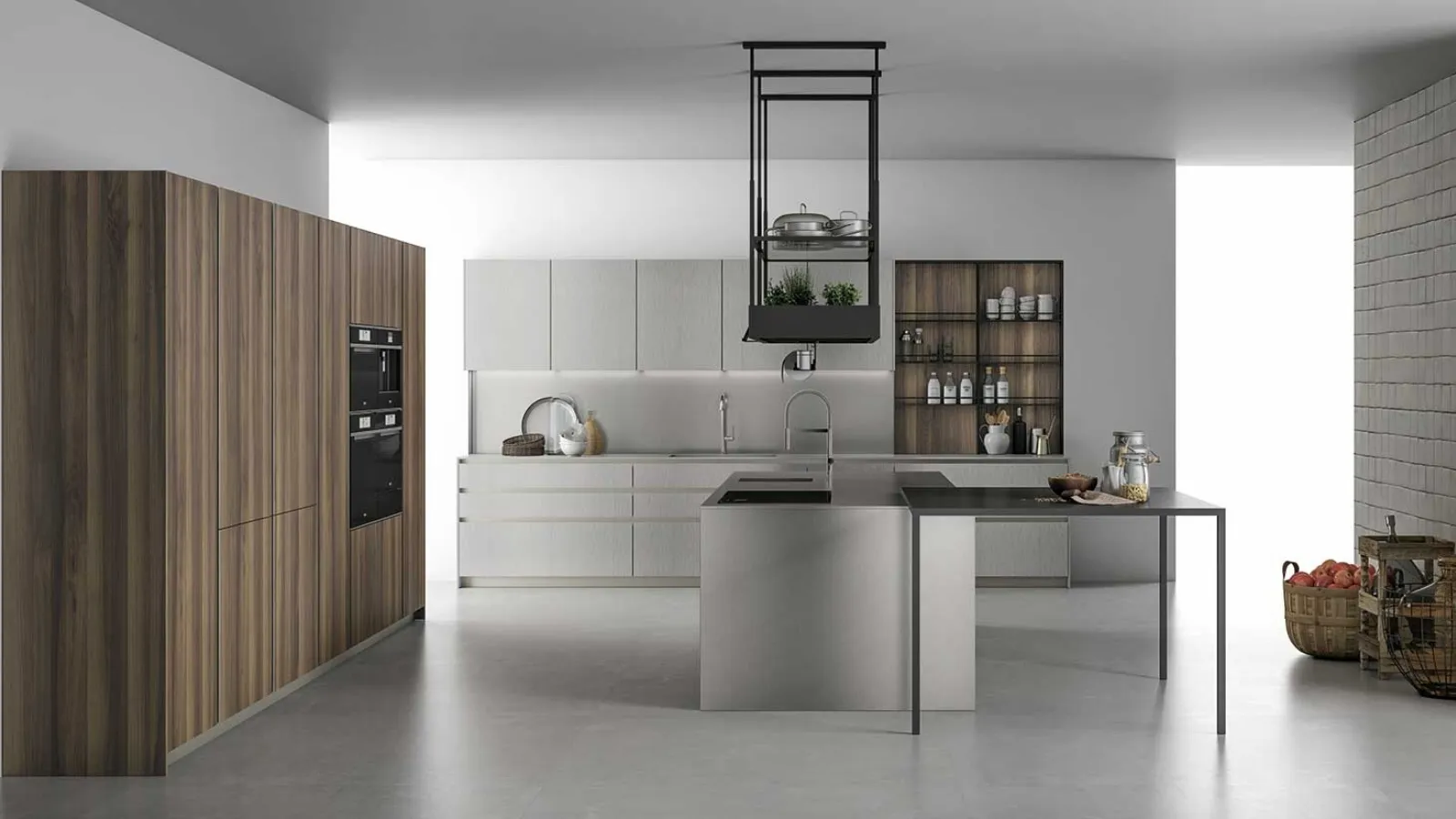 Cucina Design con isola Aspen composizione 1 di Doimo Cucine
