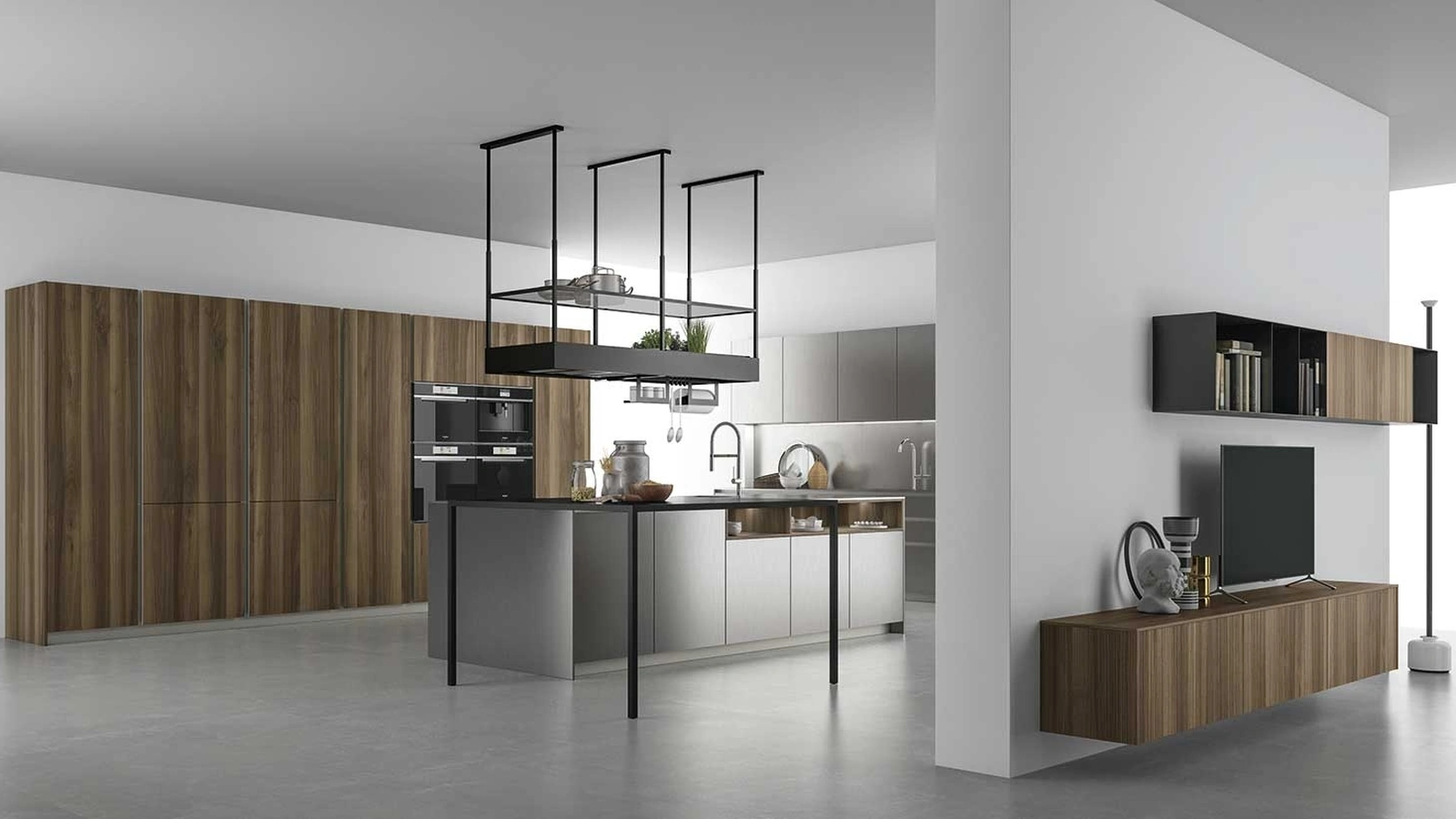 Cucina Design con isola Aspen composizione 1 di Doimo Cucine