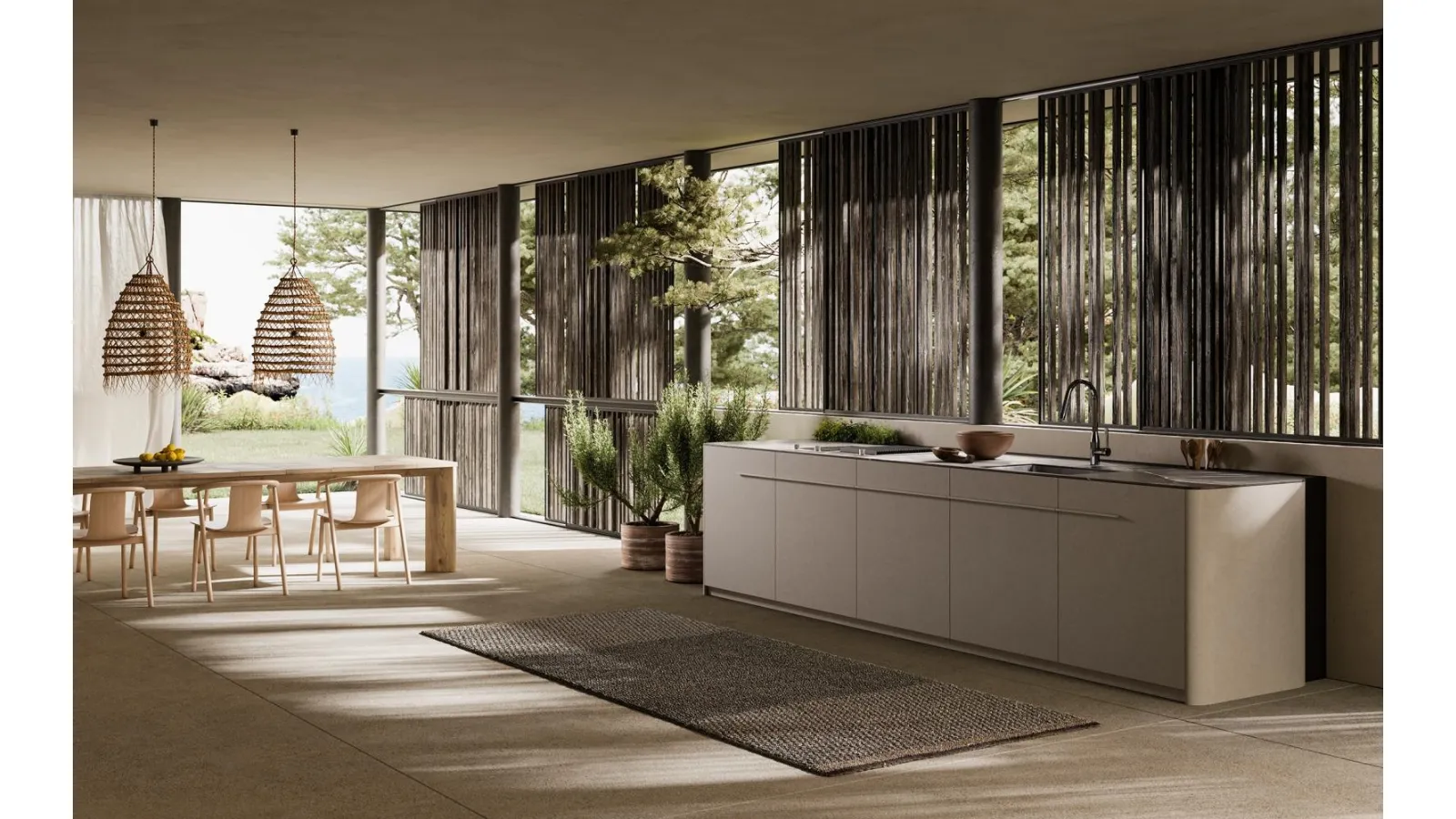 Cucina Design lineare Haiku Outdoor di Key Cucine