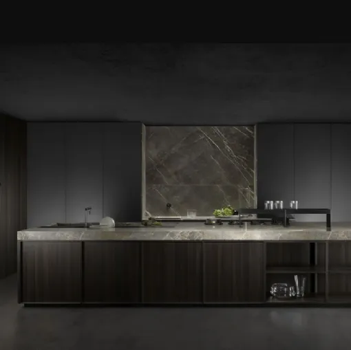 Cucina Design con isola Kuadra 01 di Key Cucine