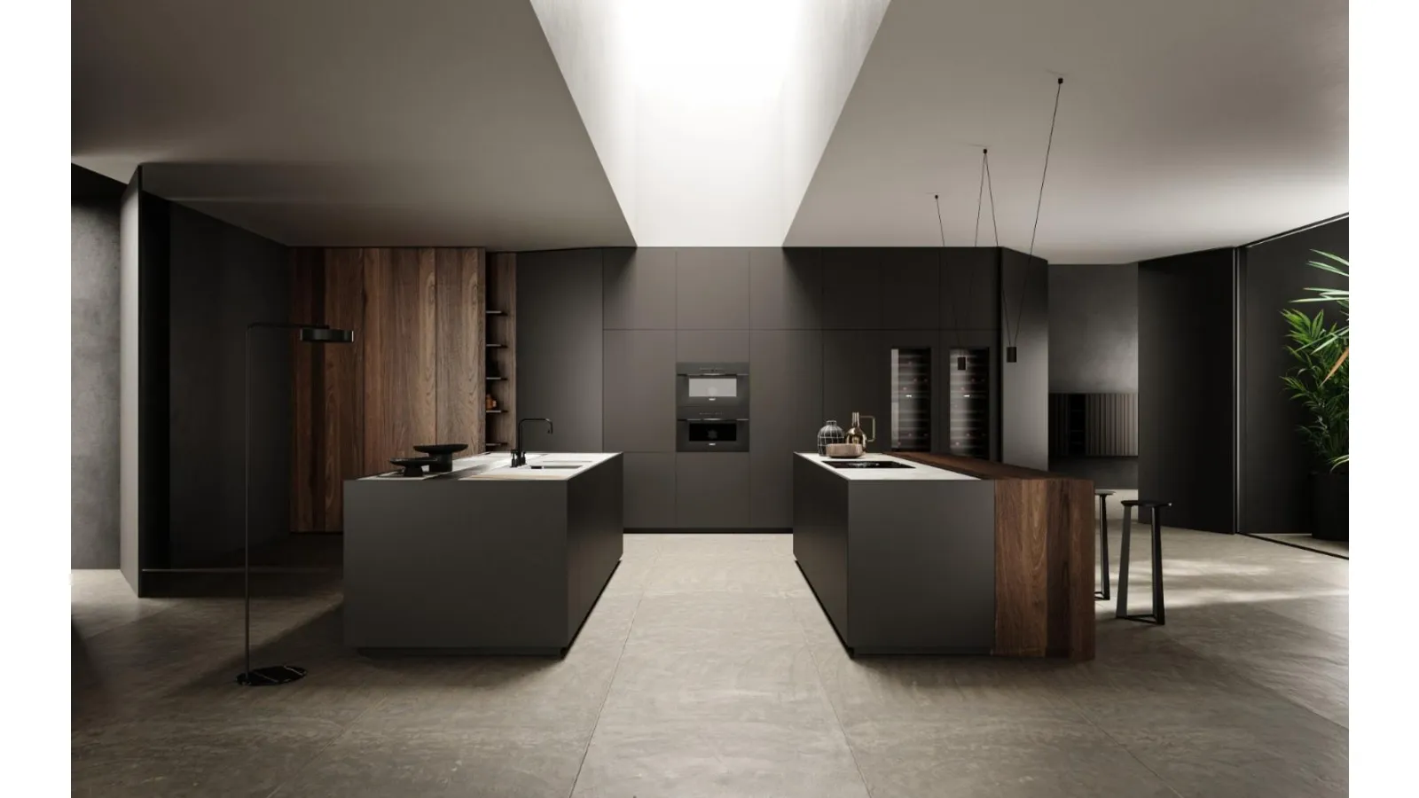 Cucina Design con doppia isola Twins New di Key Cucine