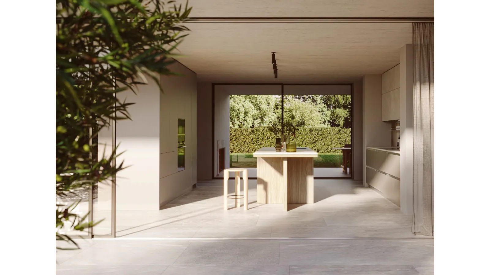 Cucina Moderna Aspen D23 Progetto 10 finitura Deserto e Olmo di Doimo Cucine