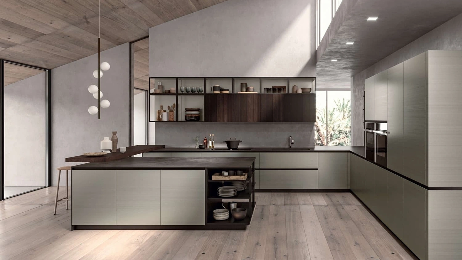 Cucina Moderna Area 22 Job con penisola di Dibiesse