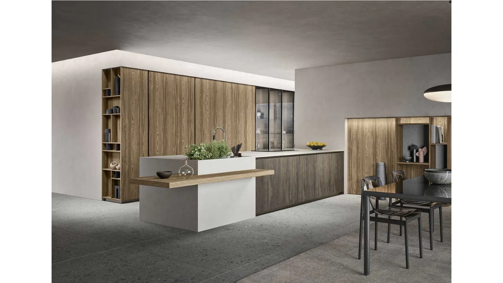 Cucina Moderna Emporio Gola con penisola di Dibiesse