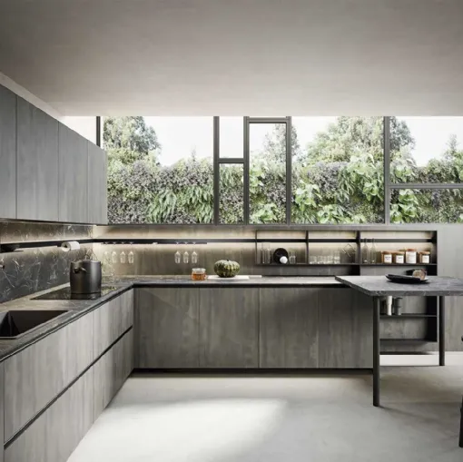 Cucina Moderna Emporio Lab con penisola di Dibiesse