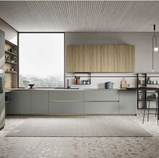 Cucina Moderna Emporio Time con penisola di Dibiesse