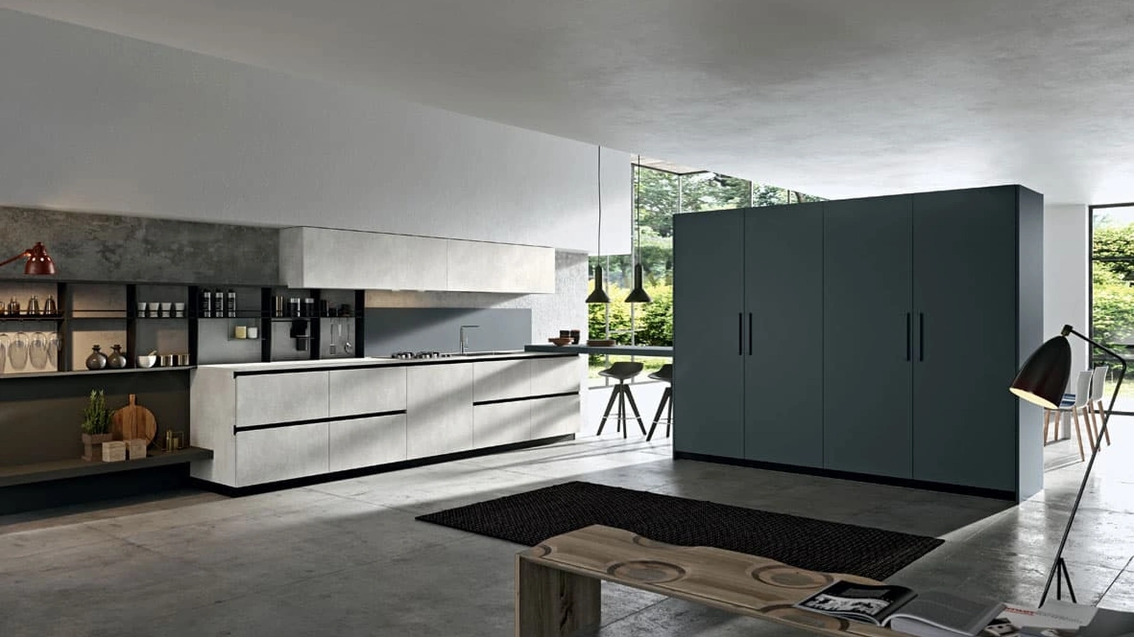 Cucina Moderna Emporio Time con penisola di Dibiesse