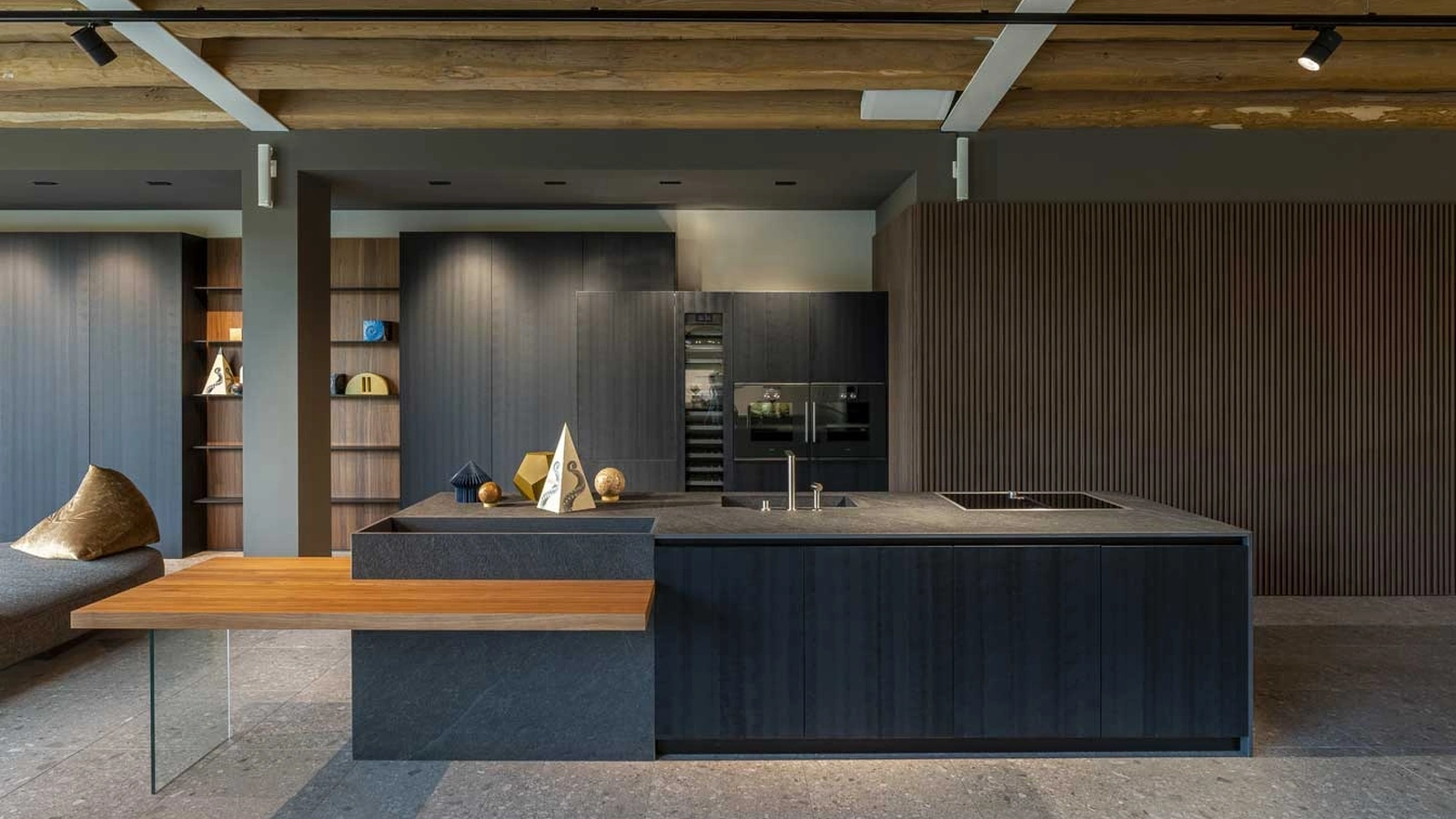 Cucina Moderna in alluminio Filo con isola di Dibiesse