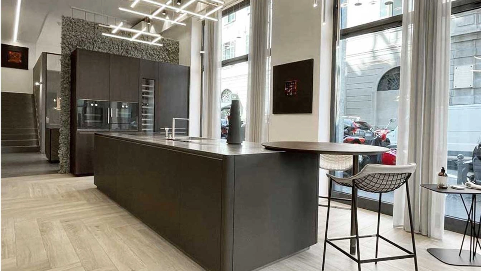 Cucina Moderna in alluminio Filo con isola di Dibiesse