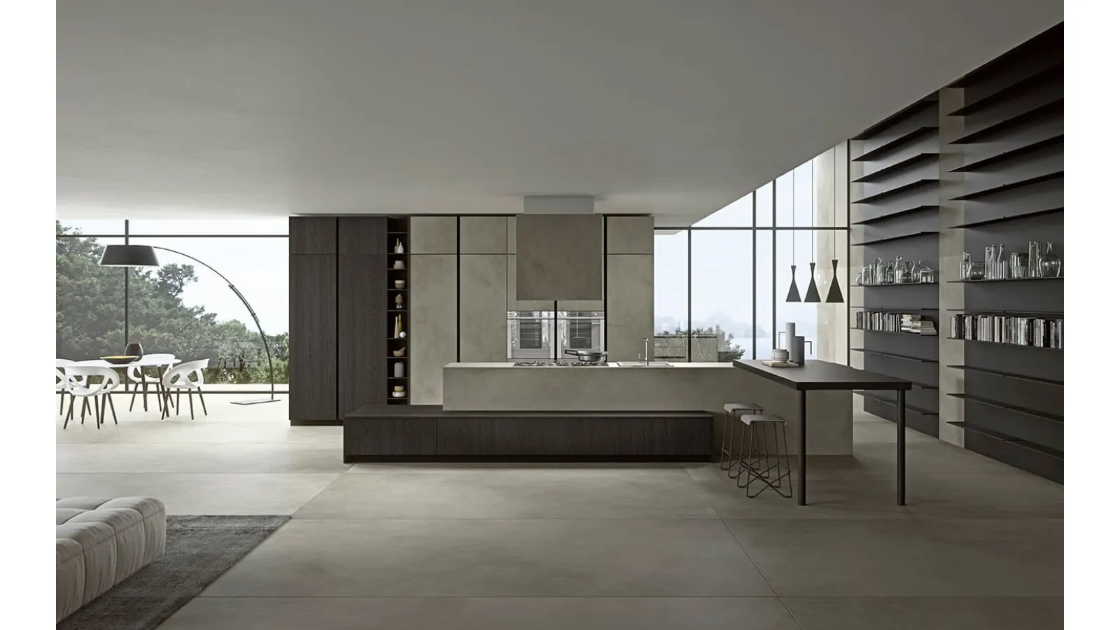 Cucina Moderna Vestimi con isola di Dibiesse