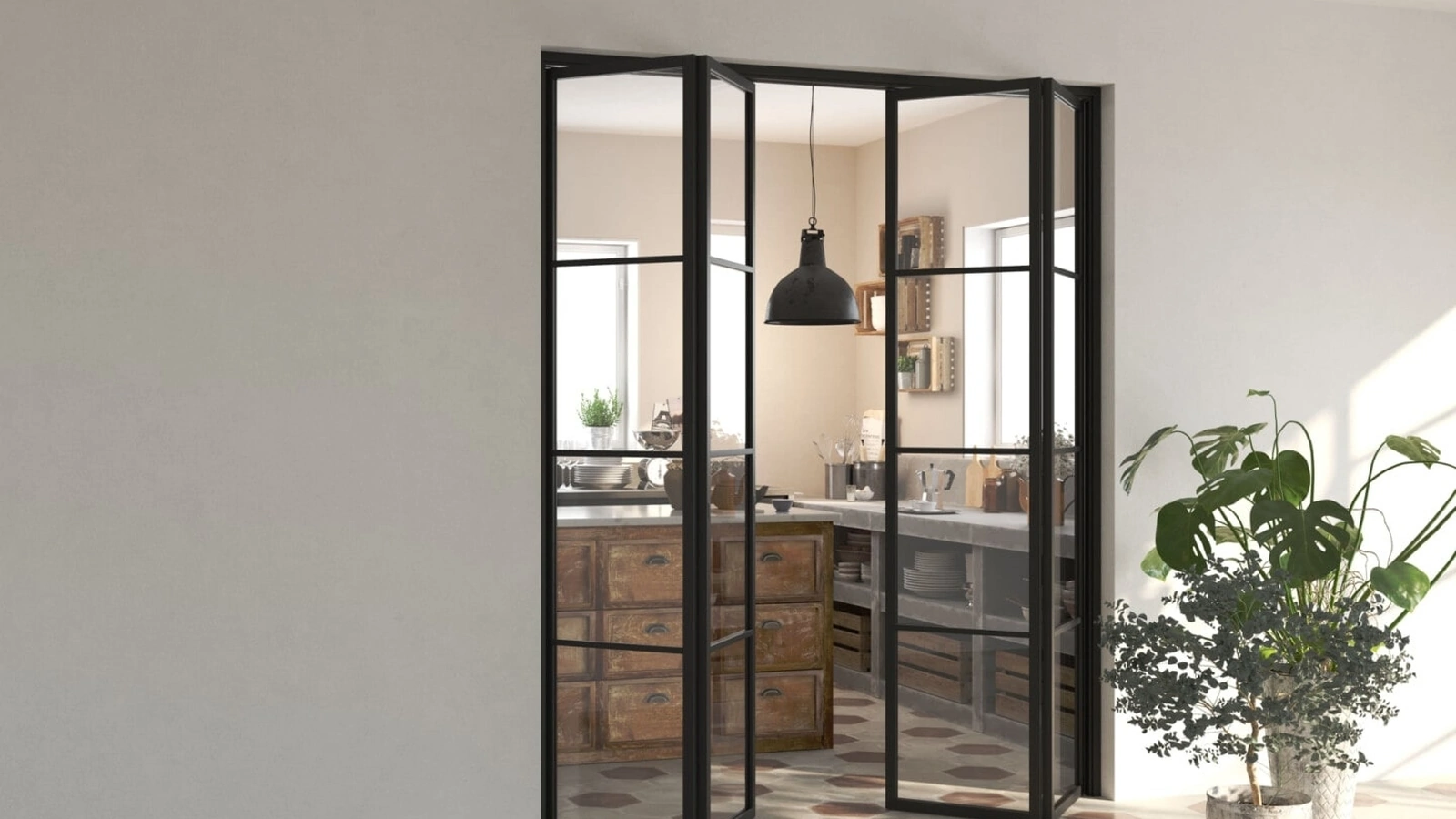 Porta per interni a libro Factory T4 di Foa