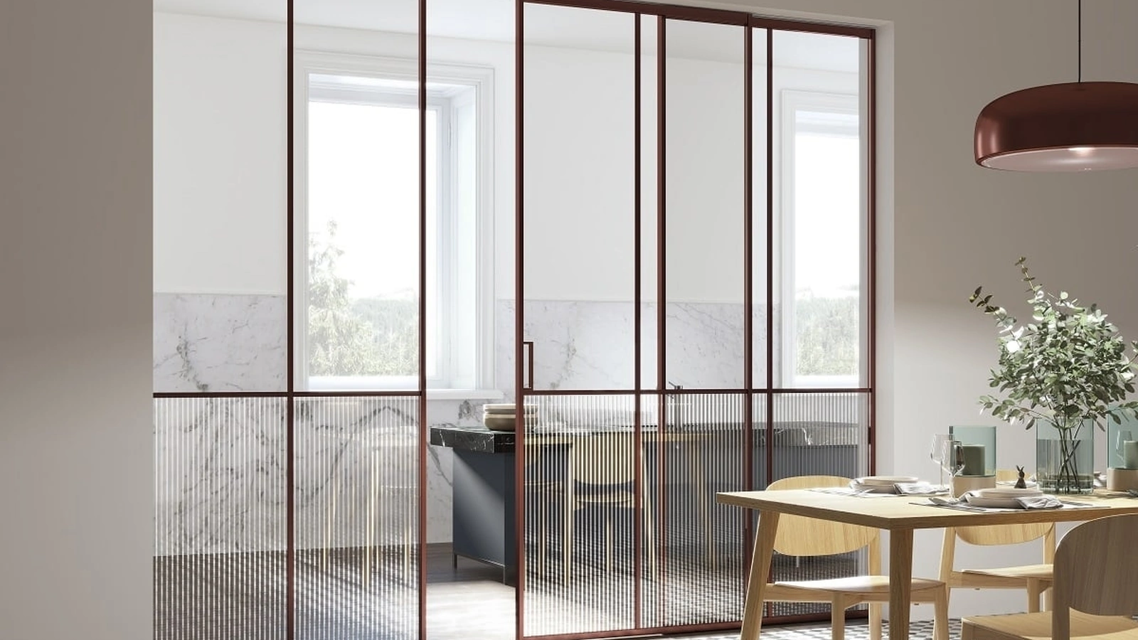 Porta per interni scorrevole Factory TV2 di Foa