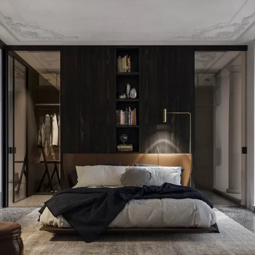 Porta per interni scorrevole in vetro con telaio in alluminio Gaia a Scomparsa di Doal