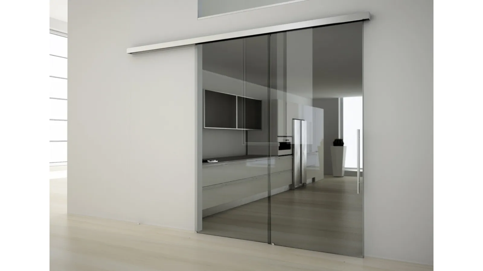 Parete divisoria in cristallo