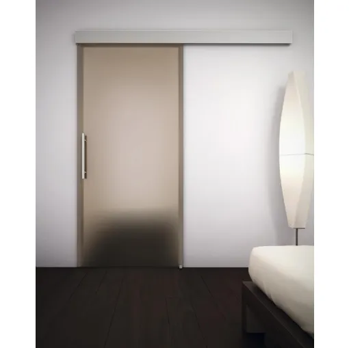 Porta per interni scorrevole Sinthesy Light Laccato Alluminio di Foa